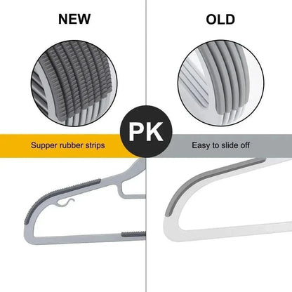 50-Pack Heavy Duty Non-Slip Plastic Hangers - Space-Saving Closet OrganizerHangersMERRIA