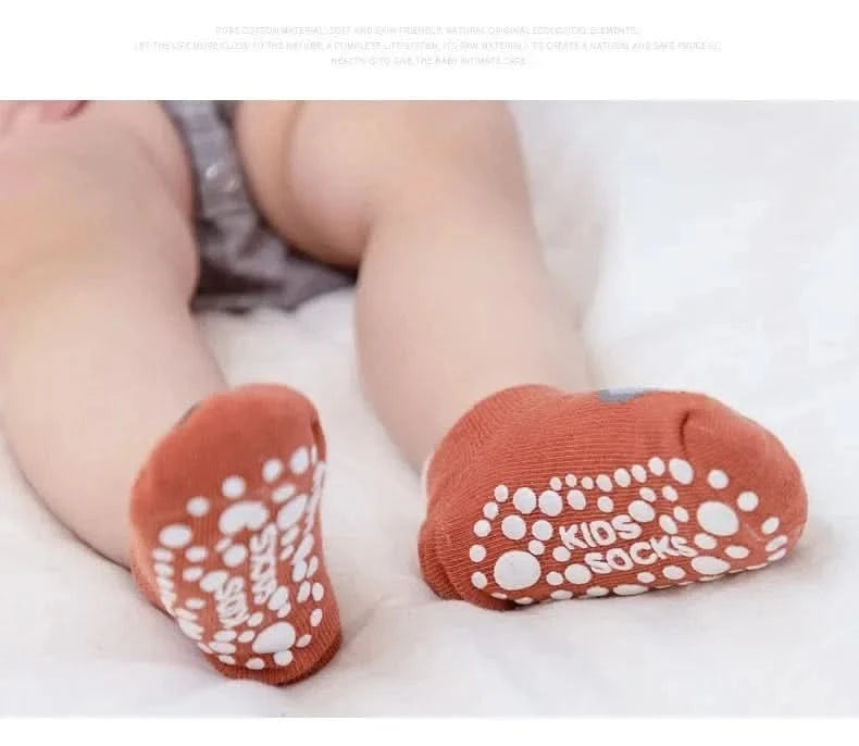Soft Cotton Non-Slip Cartoon Baby Socks - Set of 6 (0-5Y) - MERRIABaby SocksMERRIA