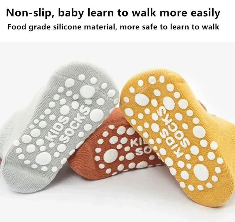 Soft Cotton Non-Slip Cartoon Baby Socks - Set of 6 (0-5Y) - MERRIABaby SocksMERRIA