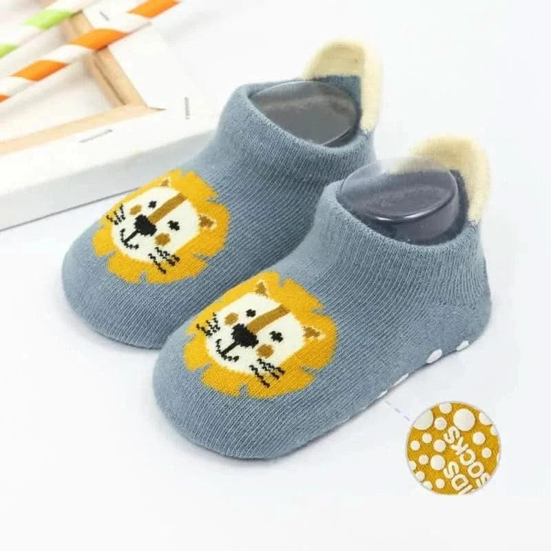 Soft Cotton Non-Slip Cartoon Baby Socks - Set of 6 (0-5Y) - MERRIABaby SocksMERRIA