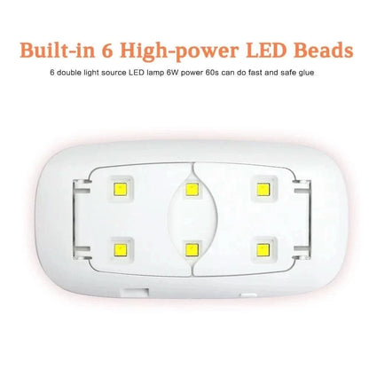 Portable 6W UV LED Nail Lamp: Fast Gel Polish Dryer for Home & Pro UseNail DryerMERRIA