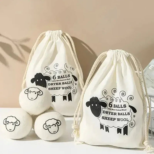 7CM Wool Drying Ball Anti - Entanglement Laundry Balls Reusable Home Washing Dryer Wool Balls Fabric Softener Clothes Drying Ball - MERRIAMERRIA