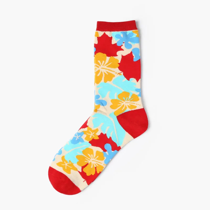 1Pair Unisex Cotton Socks Casual Colorful Socks Crew Street Socks Unisex Socks