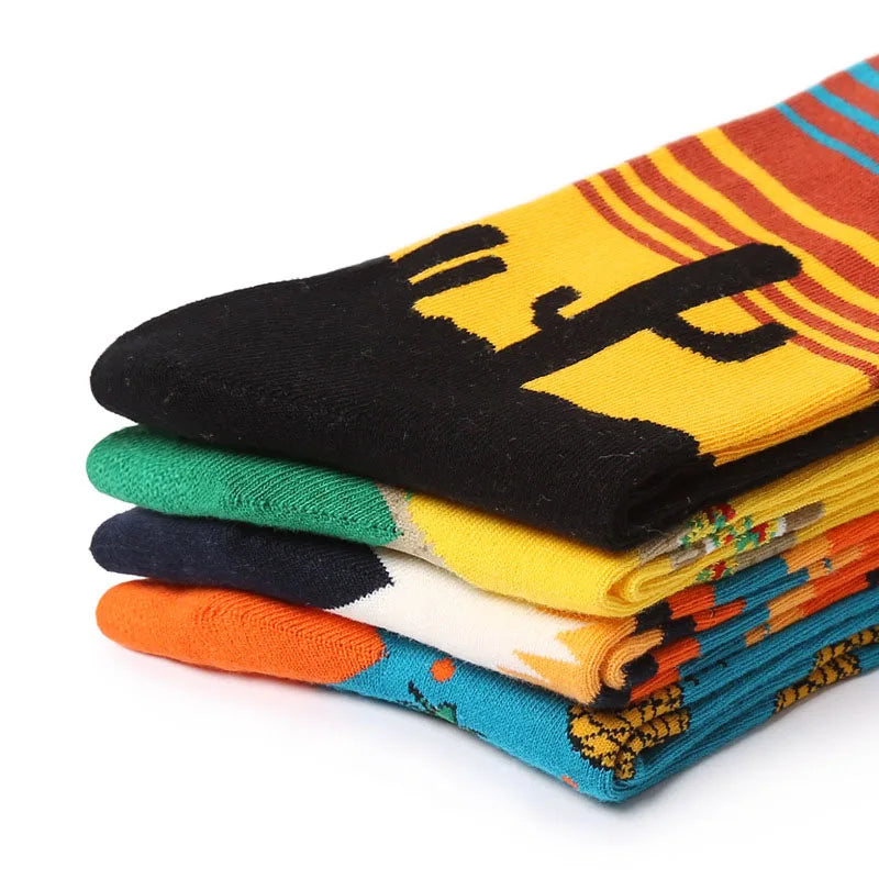 1Pair Unisex Cotton Socks Casual Colorful Socks Crew Street Socks Unisex Socks