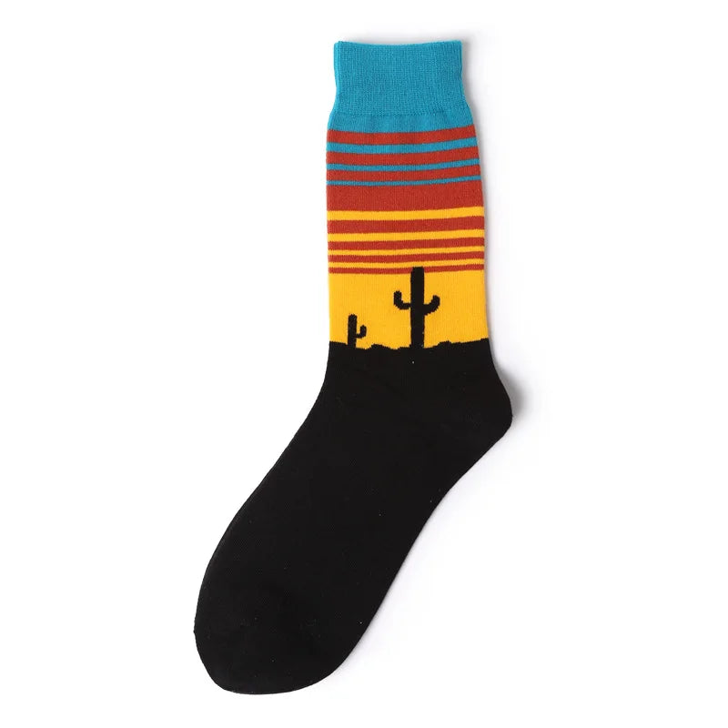 1Pair Unisex Cotton Socks Casual Colorful Socks Crew Street Socks Unisex Socks