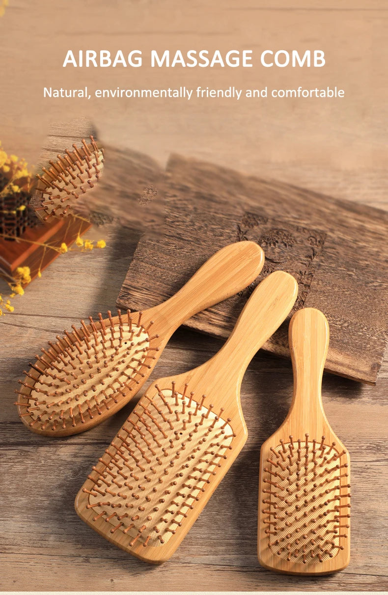 1Pc Hairdressing Air Cushion Comb Airbag Comb Health Care Massage Comb Straight Hair Comb Bamboo Comb