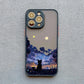 Black Cat Starry Night iPhone Case – Artistic Shockproof Cover for iPhone 14, 15, 16 Series | Soft Protective Shell
