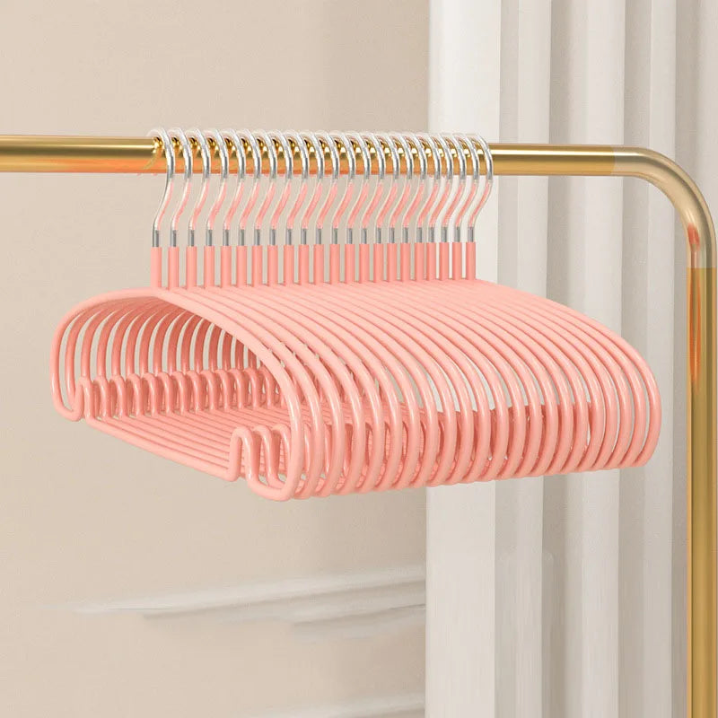 10PCS Heavy Duty Metal Coat Hangers – Non-Slip Suit & Jacket Hangers with Round Notches for Dresses & Shirts