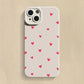 Black Love Heart iPhone Case – Shockproof Soft Silicone Cover for iPhone 16, 15, 14, 13, 12, 11, SE, XR, XS, X, 7, 8 Plus