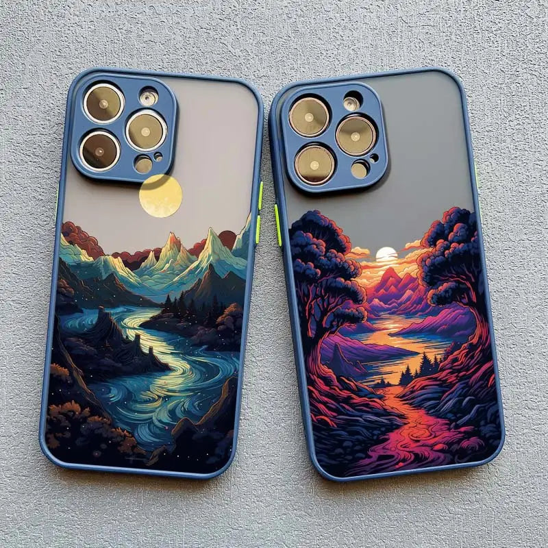 Sunrise Scenery iPhone Case – Gorgeous Mountain & River Cover for iPhone 14, 15, 16 Series