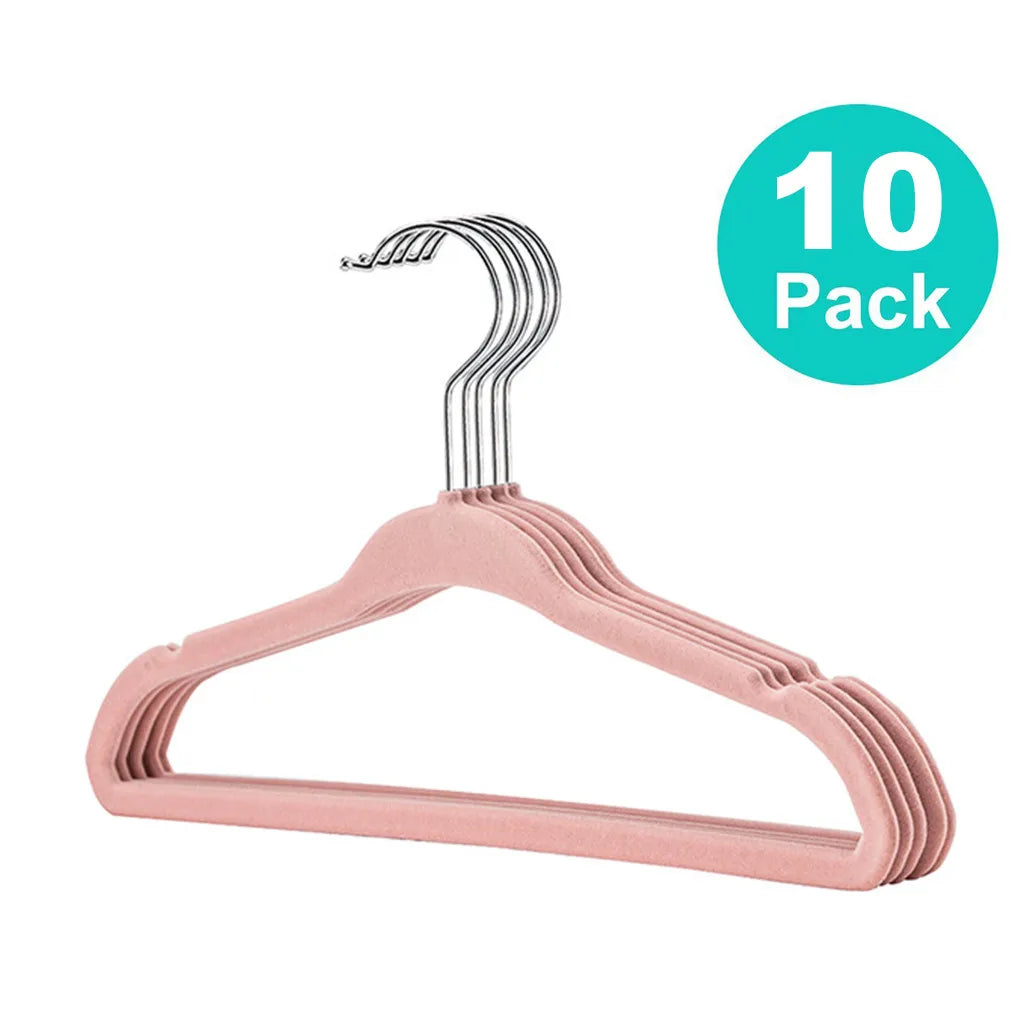 10/20/30PCS Baby Velvet Non-Slip Hangers – Space-Saving Flocked Kids Clothes Hangers with 360° Swivel Hook