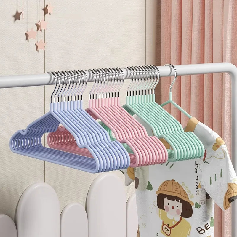 10PCS Heavy Duty Metal Coat Hangers – Non-Slip Suit & Jacket Hangers with Round Notches for Dresses & Shirts