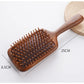 Cat Shaped Airbag Comb Golden Silk Sandalwood Handle round Handle Professional Hairdressing Salon Comb for Extensions And Wigs