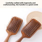 Cat Shaped Airbag Comb Golden Silk Sandalwood Handle round Handle Professional Hairdressing Salon Comb for Extensions And Wigs