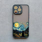 Black Cat Starry Night iPhone Case – Artistic Shockproof Cover for iPhone 14, 15, 16 Series | Soft Protective Shell