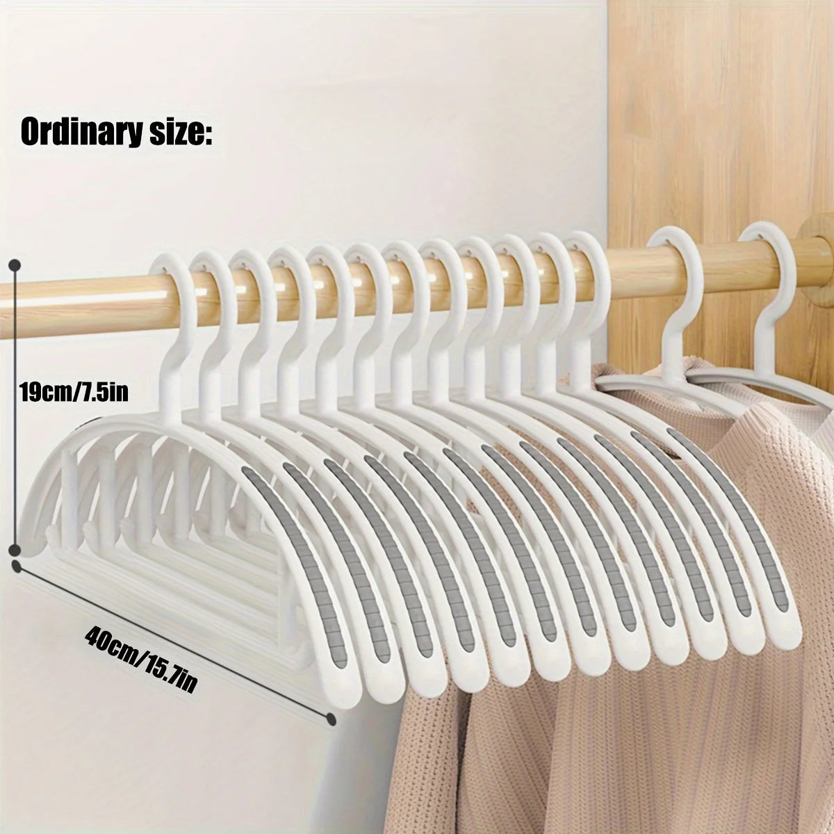 Heavy-Duty Non-Slip Plastic Hangers – Wide Shoulder Clothes Drying Rack for Home or Wholesale Use