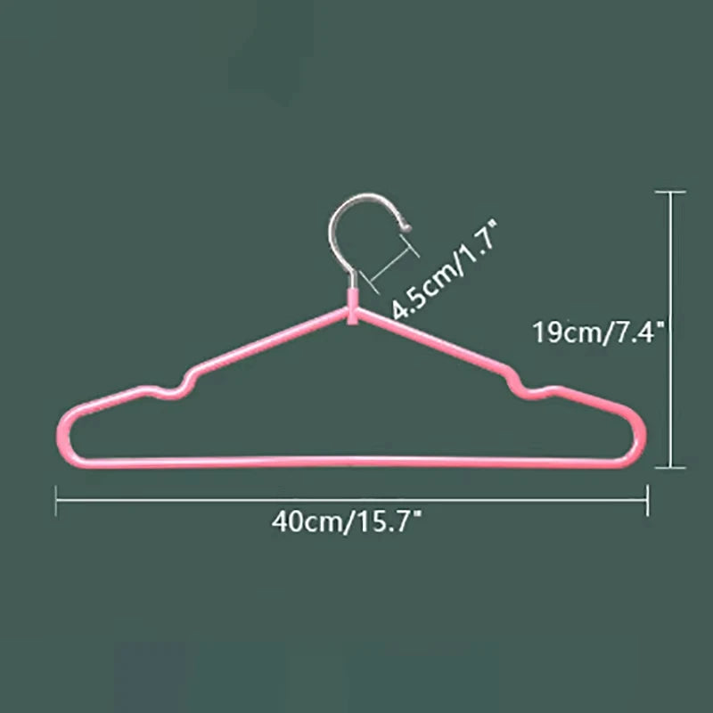 10PCS Heavy Duty Metal Coat Hangers – Non-Slip Suit & Jacket Hangers with Round Notches for Dresses & Shirts