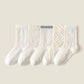 5 Pairs Girls' Cotton Socks – Soft Floral Print Toddler Socks for Spring & Autumn | Comfortable Kids Footwear
