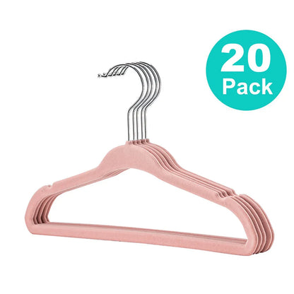 10/20/30PCS Baby Velvet Non-Slip Hangers – Space-Saving Flocked Kids Clothes Hangers with 360° Swivel Hook