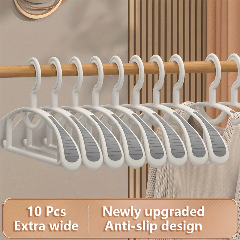 Heavy-Duty Non-Slip Plastic Hangers – Wide Shoulder Clothes Drying Rack for Home or Wholesale Use