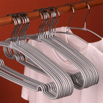 10PCS Non-Slip Arc Design Clothes Hangers – Space-Saving Drying Racks for Coats, Towels, Camisoles & Closet Organization