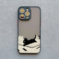 Cute Cat Goblet Drink Couple iPhone Case – Shockproof Back Cover for iPhone 16 Pro Max, 15 Pro Max, 14 Pro Max