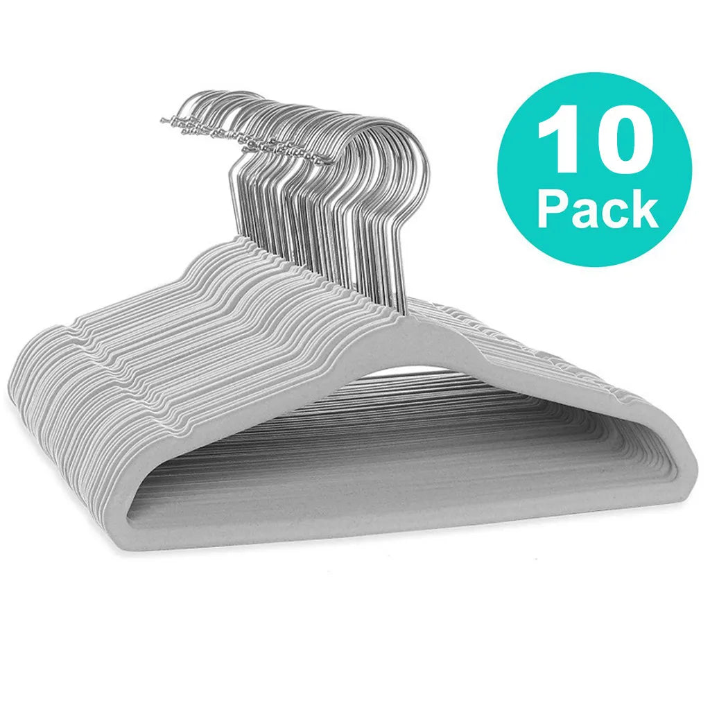 10/20/30PCS Baby Velvet Non-Slip Hangers – Space-Saving Flocked Kids Clothes Hangers with 360° Swivel Hook