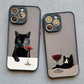 Cute Cat Goblet Drink Couple iPhone Case – Shockproof Back Cover for iPhone 16 Pro Max, 15 Pro Max, 14 Pro Max
