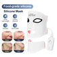 Silicone LED Face & Neck Mask – 7-Color Photon Light & Infrared Therapy, Flexible Wireless Facial Mask for Skin Repair & Rejuvenation