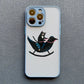 Dark Funny Cartoon Cat iPhone Case – Animal Soft Cover for iPhone 14, 15, 16 Series | Cute & Protective Phone Case