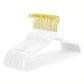 43cm Seamless Flocking Hangers with Golden Hook – Non-Slip Velvet Clothes Hangers for Dry & Wet Use, Adult Wardrobe & Closet Storage