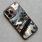 Mountain Peak Lake Vintage Silicone iPhone Case – Soft Protective Back Cover for iPhone 15 & 16 Series