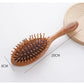 Cat Shaped Airbag Comb Golden Silk Sandalwood Handle round Handle Professional Hairdressing Salon Comb for Extensions And Wigs