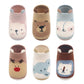 6 Pairs Kids Non-Slip Cotton Socks – Cartoon Animal Floor Socks for Boys & Girls | Breathable & Comfy Baby Footwear