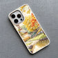 Mountain Peak Lake Vintage Silicone iPhone Case – Soft Protective Back Cover for iPhone 15 & 16 Series