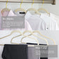 43cm Seamless Flocking Hangers with Golden Hook – Non-Slip Velvet Clothes Hangers for Dry & Wet Use, Adult Wardrobe & Closet Storage