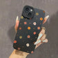 "Flowers & Hearts iPhone Case – Shockproof Candy Soft Silicone Cover for iPhone 16 Pro Max, 15, 14, 13, 12, 11, XS, XR, X, 7, 8 Plus