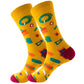 Men's socks original design happy socks animal food astronaut men's socks crew geometric women's socks halloween socks