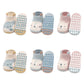 6 Pairs Kids Non-Slip Cotton Socks – Cartoon Animal Floor Socks for Boys & Girls | Breathable & Comfy Baby Footwear
