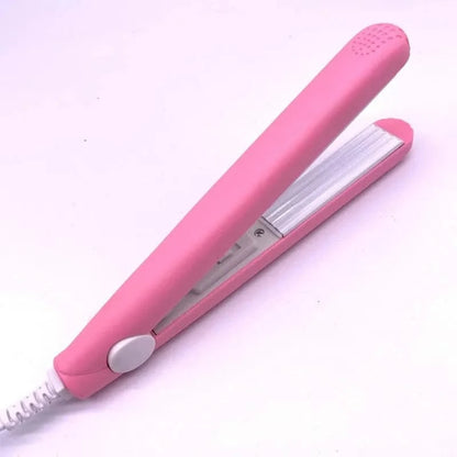 Mini Pink Corrugated Hair Iron for Perfect Curls - MERRIAHair EssentialMERRIA