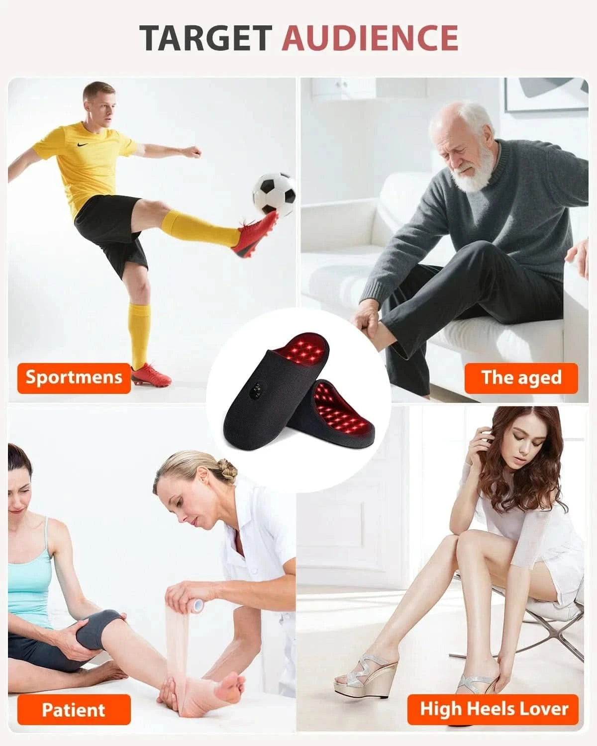 Rechargeable Red Light Therapy Slippers - Pain Relief & Healing at Home - MERRIAMERRIA