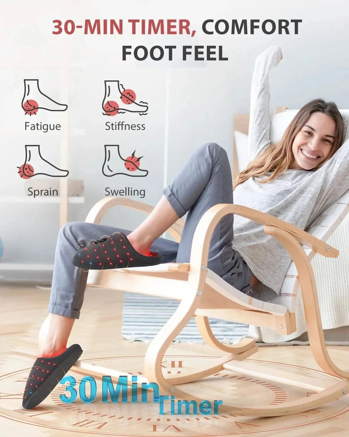 Rechargeable Red Light Therapy Slippers - Pain Relief & Healing at Home - MERRIAMERRIA