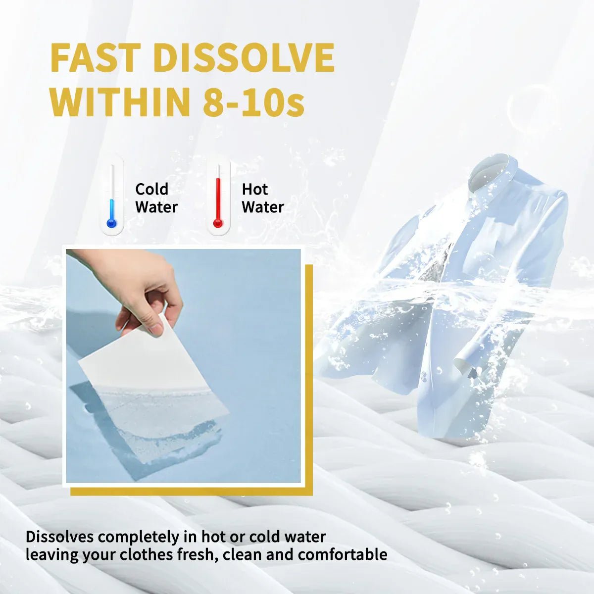 Biodegradable Cloth Washing Strip Hypoallergenic Laundry Detergent Sheets With Enzymes - MERRIADetergentMERRIA