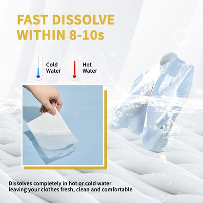 Biodegradable Cloth Washing Strip Hypoallergenic Laundry Detergent Sheets With Enzymes - MERRIADetergentMERRIA