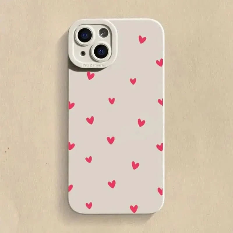 Love Heart iPhone Case - Shockproof Silicone Cover for iPhone Models 16-7iPhone CaseMERRIA