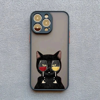 Cartoon Cat iPhone Case – Cute & Protective Cover for iPhone 14, 15, 16 - MERRIAiPhone CaseMERRIA