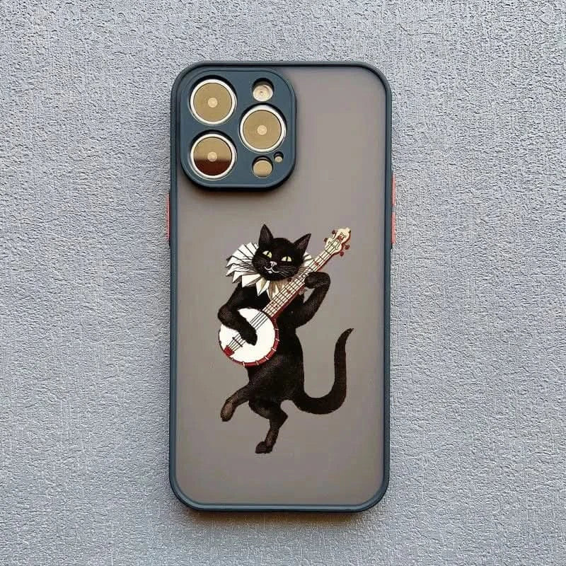 Cartoon Cat iPhone Case – Cute & Protective Cover for iPhone 14, 15, 16 - MERRIAiPhone CaseMERRIA