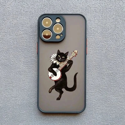 Cartoon Cat iPhone Case – Cute & Protective Cover for iPhone 14, 15, 16 - MERRIAiPhone CaseMERRIA