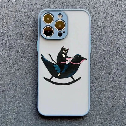 Cartoon Cat iPhone Case – Cute & Protective Cover for iPhone 14, 15, 16 - MERRIAiPhone CaseMERRIA