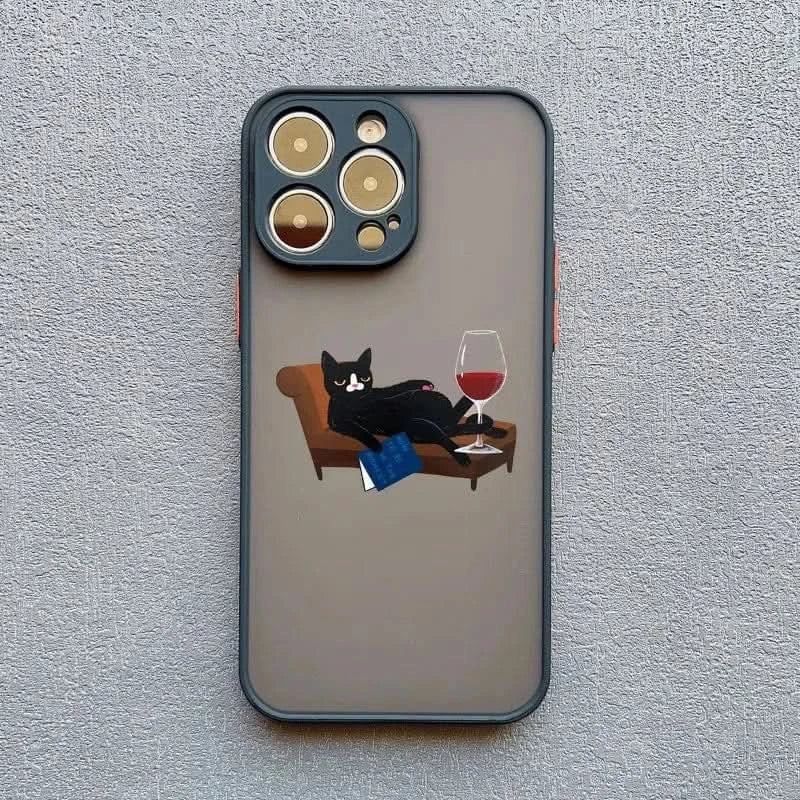 Cartoon Cat iPhone Case – Cute & Protective Cover for iPhone 14, 15, 16 - MERRIAiPhone CaseMERRIA